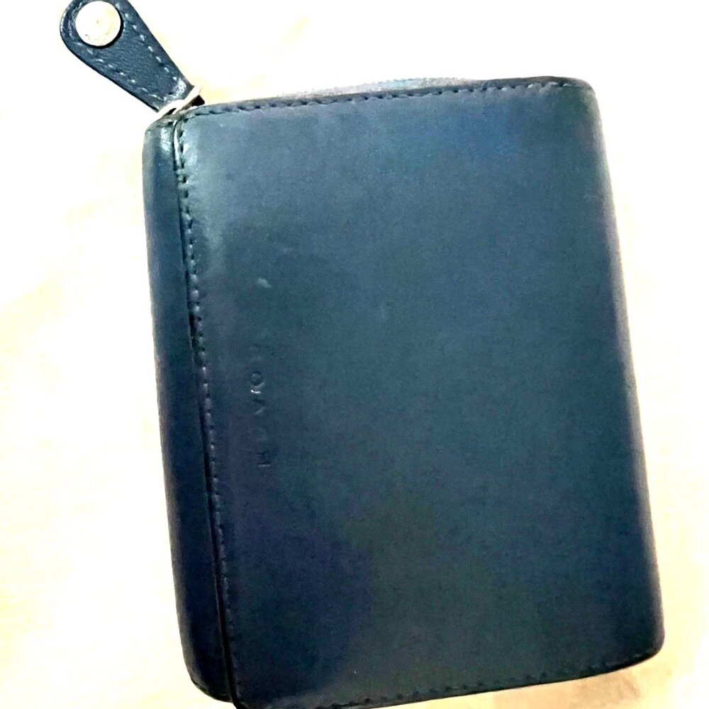 COACH Blue Leather Wallet PRICE DROP!! + FREE SHIPPING